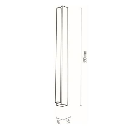 AQUAVIVA LED vannitoa peeglivalgusti 9W 230V 59 cm IP44 tamm