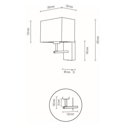 Seinalamp BOHO 1xE27/25W/230V tamm – FSC sertifitseeritud