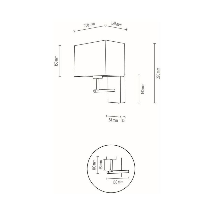 Seinalamp BOHO 1xE27/25W/230V tamm – FSC sertifitseeritud