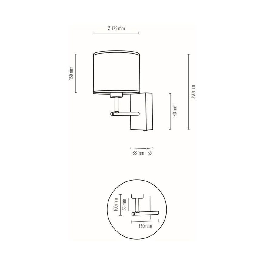 Seinalamp BOHO 1xE27/25W/230V tamm – FSC sertifitseeritud