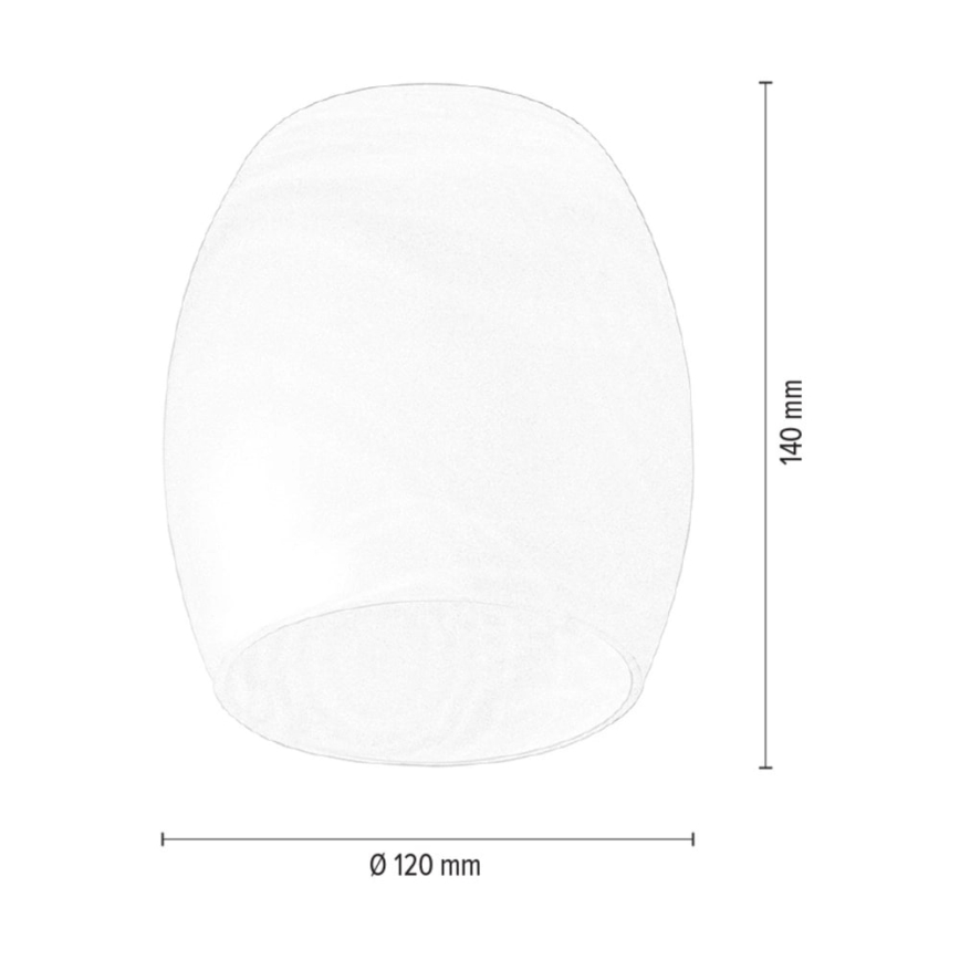Asendus lambivari lühtrile ja seinavalgustile PISA E27 d. 12 cm valge