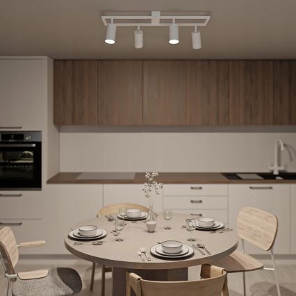 Spottvalgusti 4xGU10/30W/230V valge