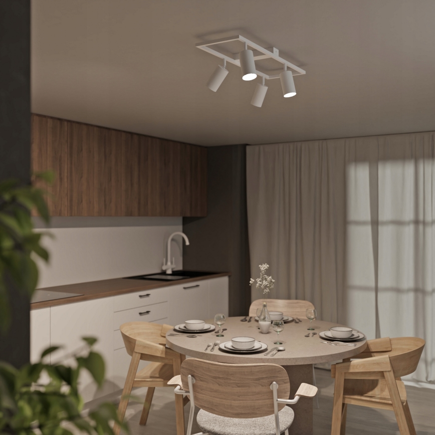 Spottvalgusti 4xGU10/30W/230V valge