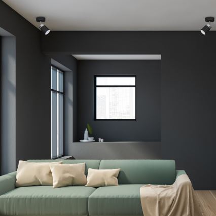 Spottvalgusti JOKER 1xGU10/25W/230V must/läikiv kroom