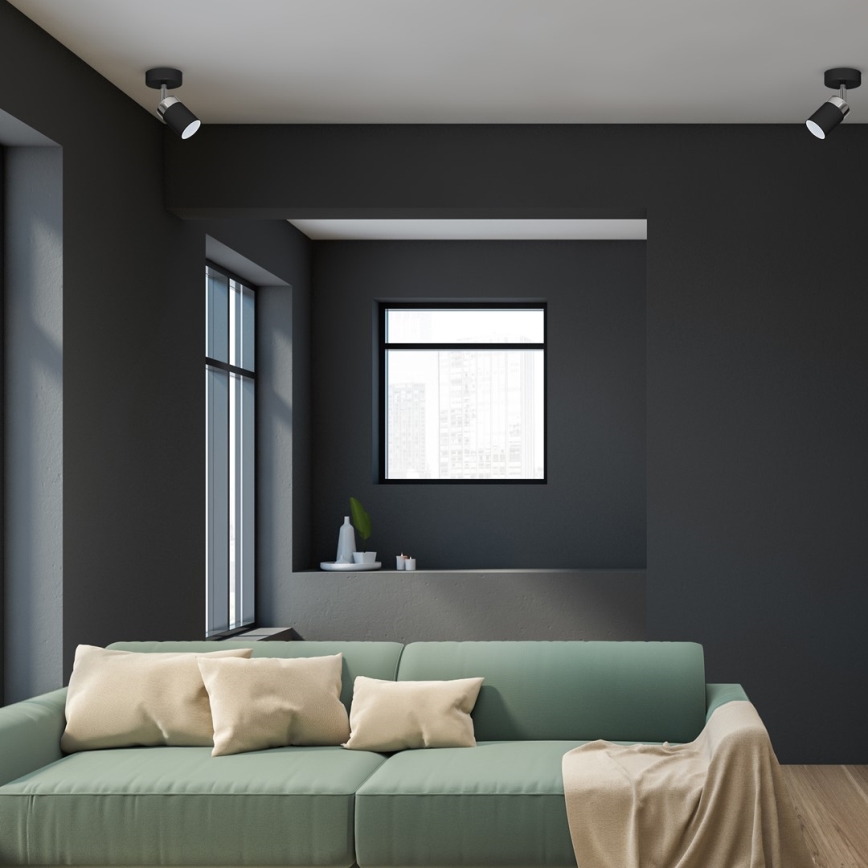 Spottvalgusti JOKER 1xGU10/25W/230V must/läikiv kroom