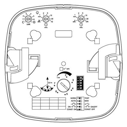 Steinel 002749 - Kohalolekuandur IR Quattro 8m DALI-2 APC valge