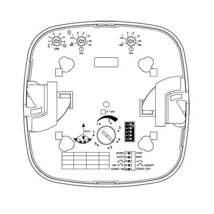 Steinel 002756 - Kohalolekuandur IR Quattro HD 24m DALI-2 APC valge