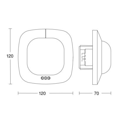 Steinel 002770 - Kohalolekuandur IR Quattro HD 24m COM2 valge