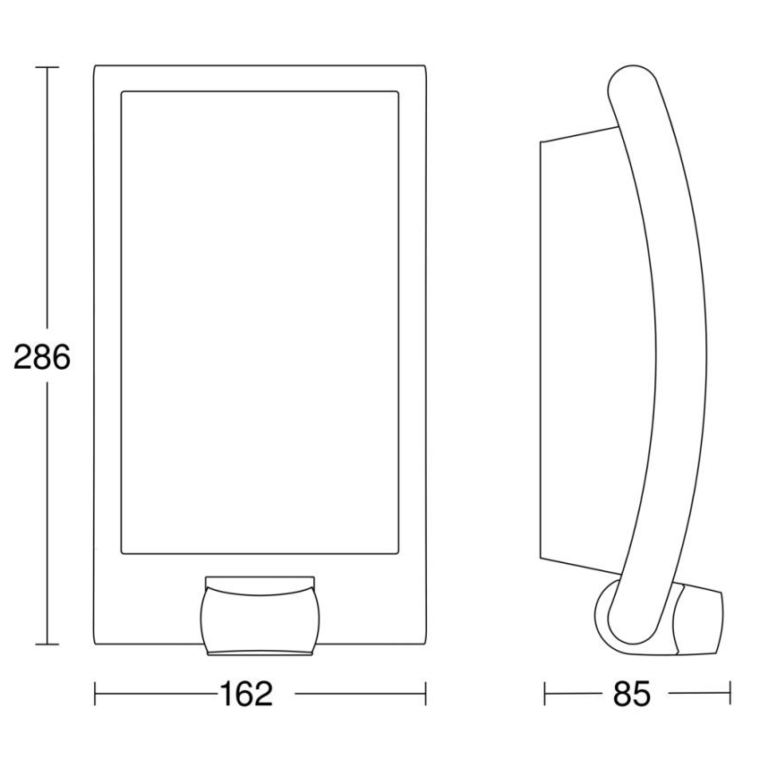Steinel 009816 - Väli seinavalgusti anduriga L 22 S 1xE27/60W/230V IP44