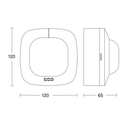 Steinel 035273 - Kohalolekuandur IR QUATTRO HD 24M DALI PLUS valge