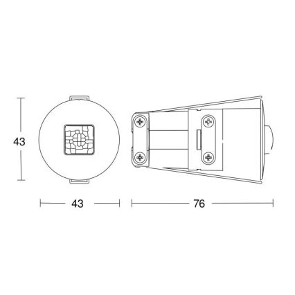 Steinel 053871 - Kohalolekuandur IR Quattro Micro 6m DALI-2 IP65 valge