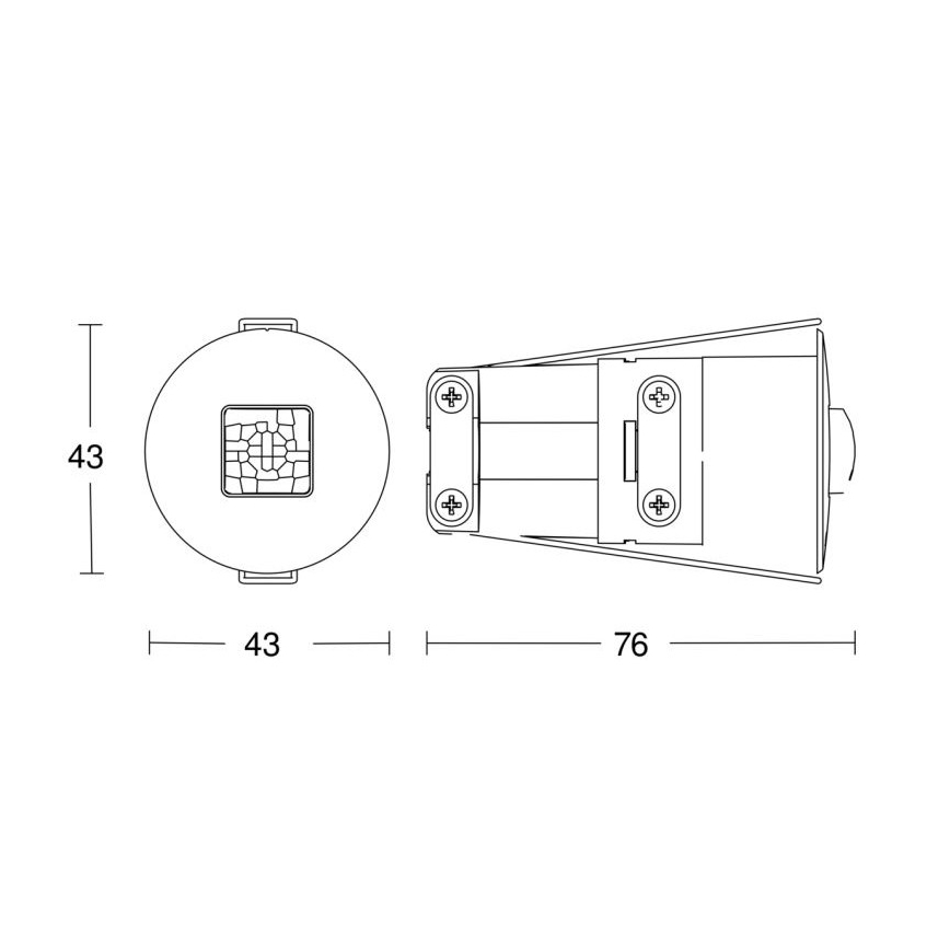 Steinel 053871 - Kohalolekuandur IR Quattro Micro 6m DALI-2 IP65 valge
