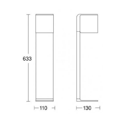 Steinel 055486 - LED Välivalgusti anduriga CUBO LED/9,5W/230V IP44 hõbe
