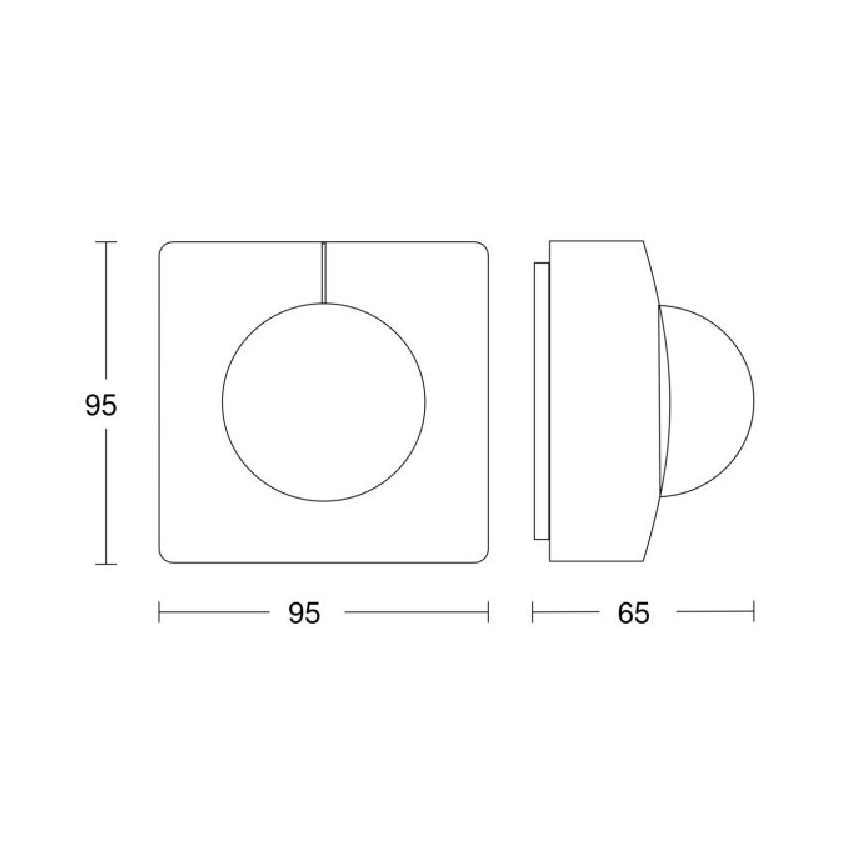 Steinel 057275 - Liikumisandur IS 345 DALI-2 IPD IP54 ruut, valge