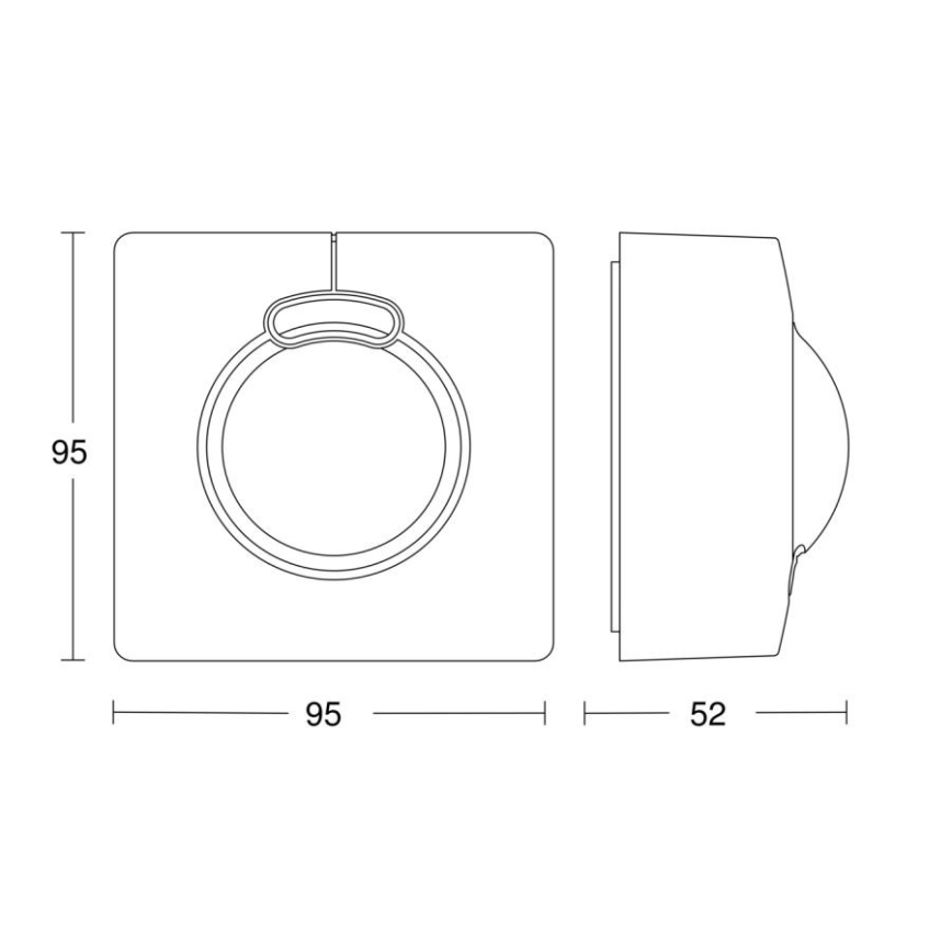 Steinel 057312 - Liikumisandur HF 3360 DALI-2 IP54 ruut, valge