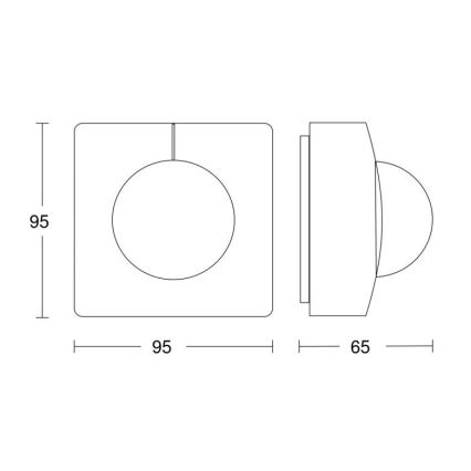 Steinel 057350 - Liikumisandur IS 3180 DALI-2 IPD IP54 valge