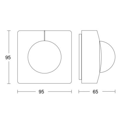 Steinel 057374 - Liikumisandur IS 3360 MX Highbay DALI-2 IP54 valge