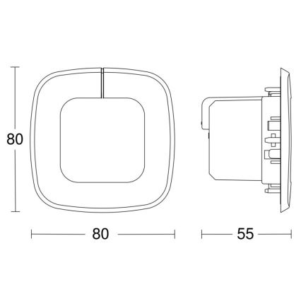 Steinel 057510 - Kohalolekuandur IR Quattro SLIM XS 4m DALI-2 valge