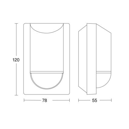 Steinel 057664 - Väli infrapuna liikumisandur IS 2180-2 230V IP54 antratsiit