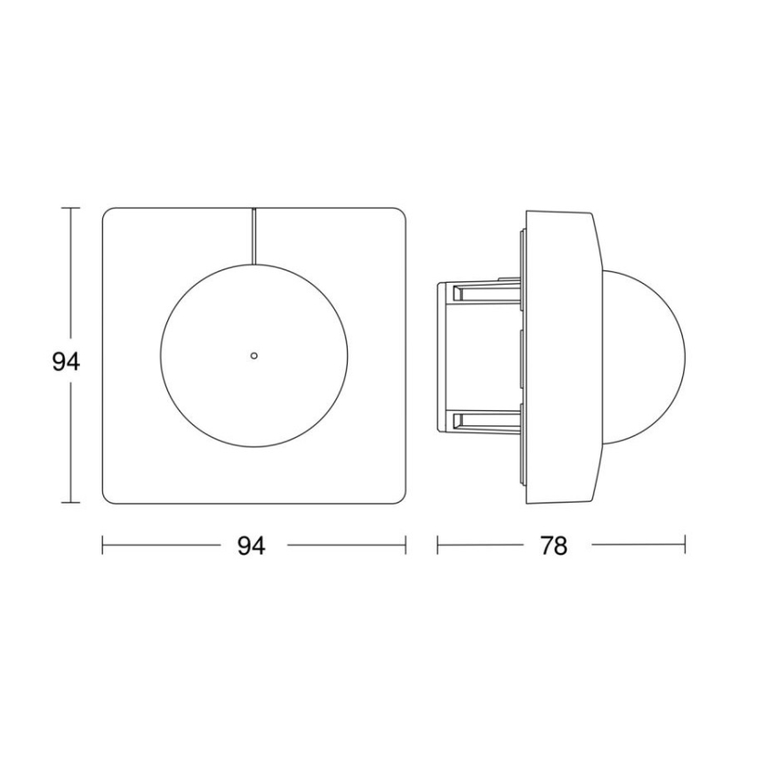 Steinel 058173 - Liikumisandur IS 3360 KNX ruut, valge