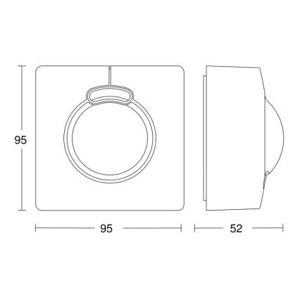 Steinel 058210 - Liikumisandur HF 3360 V3 KNX IP54 ruut, valge