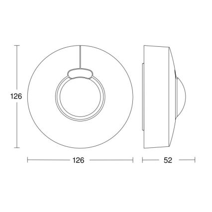 Steinel 058234 - Liikumisandur HF 3360 V3 KNX IP54 ümmargune, valge