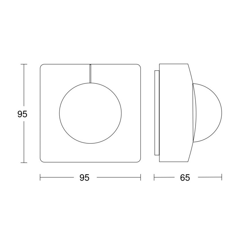 Steinel 058258 - Liikumisandur IS 345 V3 KNX IP54 ruut, valge