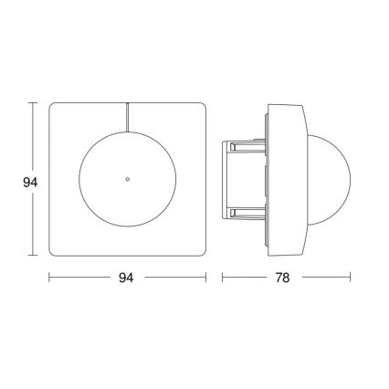 Steinel 058265 - Liikumisandur IS 345 V3 KNX ruut, valge