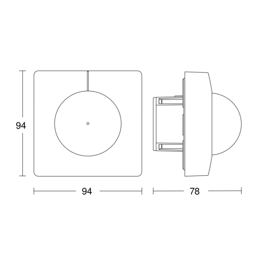 Steinel 058265 - Liikumisandur IS 345 V3 KNX ruut, valge