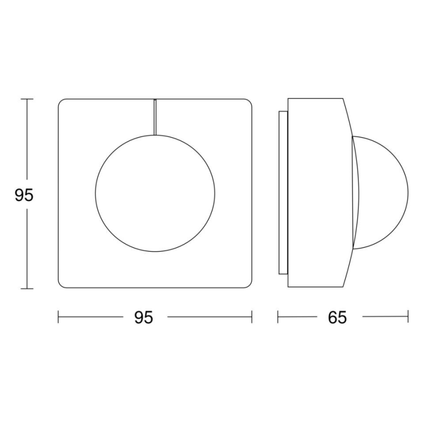 Steinel 058296 - Liikumisandur IS 345 MX Highbay V3 KNX IP54 ruut, valge