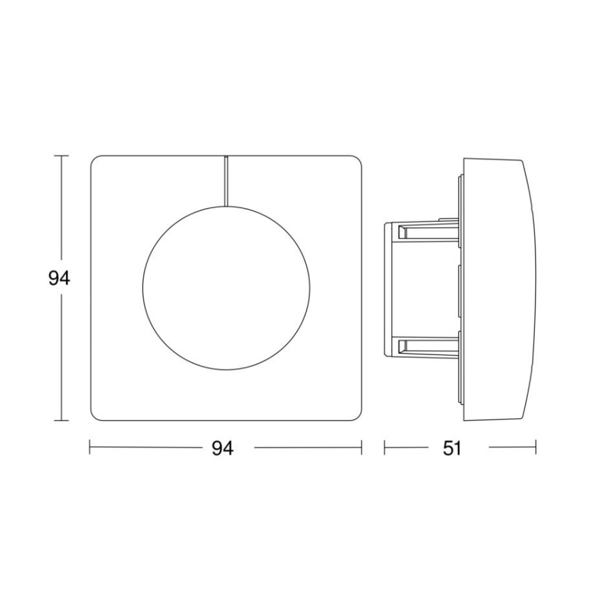 Steinel 058326 - Valgusandur Dual V3 KNX ruut, valge