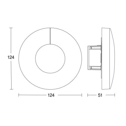 Steinel 058340 - Valgusandur Dual V3 KNX ümmargune, valge