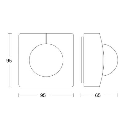 Steinel 058364 - Liikumisandur IS 3360 MX Highbay V3 KNX IP54 ruut, valge