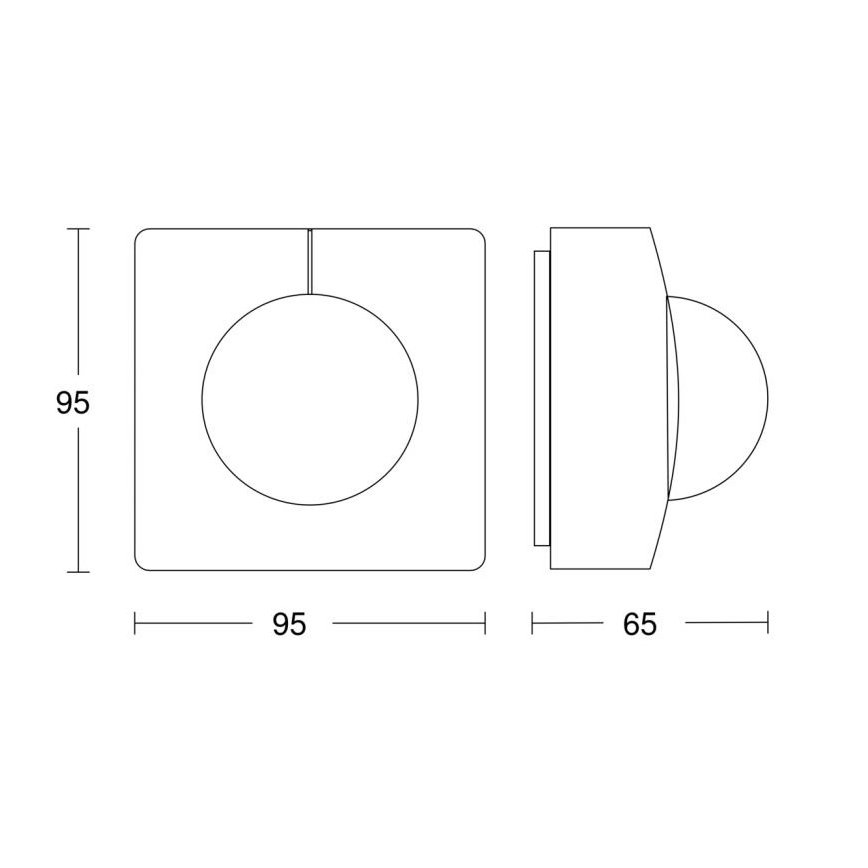 Steinel 058364 - Liikumisandur IS 3360 MX Highbay V3 KNX IP54 ruut, valge