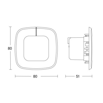 Steinel 058500 - Kohalolekuandur IR Quattro SLIM XS V3 KNX valge