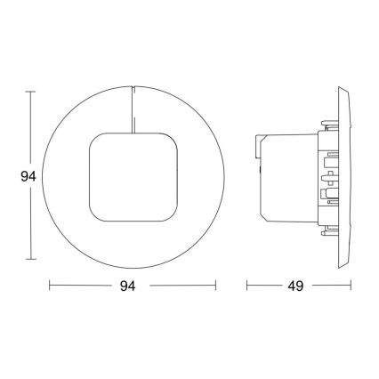 Steinel 058517 - Kohalolekuandur IR Quattro SLIM XS 4m V3 KNX valge