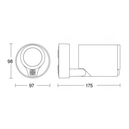 STEINEL 058630 - LED Välivalgusti anduriga SPOT ONE 1xGU10/7W/230V IP44