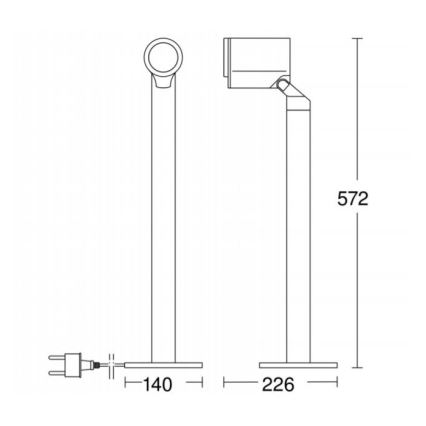 STEINEL 058661 - LED Välivalgusti anduriga SPOT WAY 1xGU10/7W/230V IP44