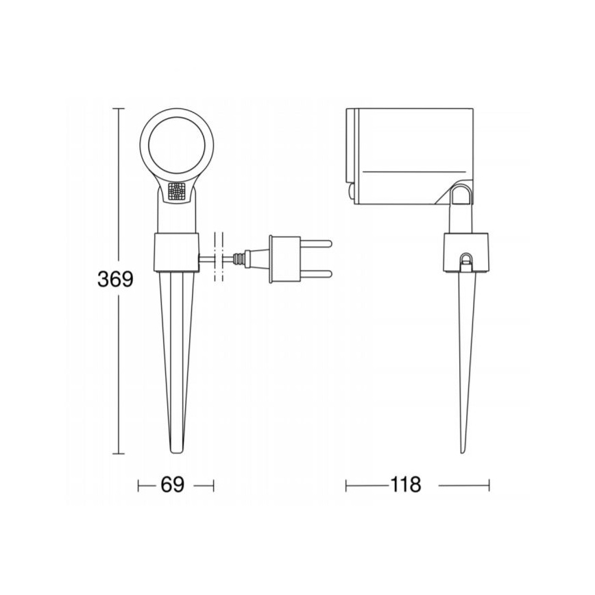 STEINEL 058685 – LED Välivalgusti anduriga SPOT GARDEN 1×GU10/7W/230V IP44