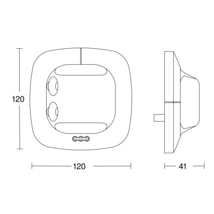 Steinel 059507 - Kohalolekuandur Single US KNX valge