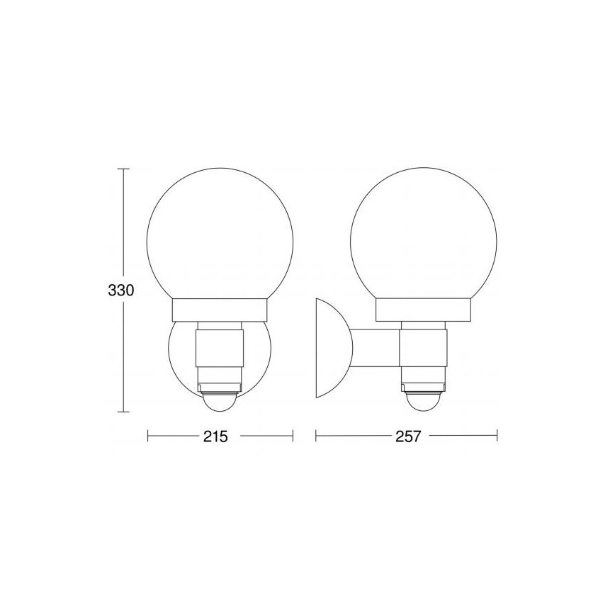 Steinel 059880 - LED Välivalgusti koos anduriga L 115 1xE27/60W/230V IP44