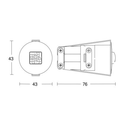 Steinel 064129 - Kohaloleku andur IR Quattro MICRO 6m KNX valge