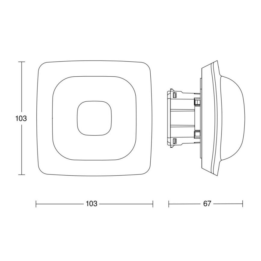 Steinel 064310 - Kohalolekuandur IR Quattro HD-2 24m COM1 valge