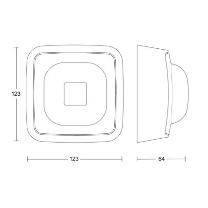 Steinel 064327 - Kohalolekuandur IR Quattro HD-2 24m COM1 IP54 valge