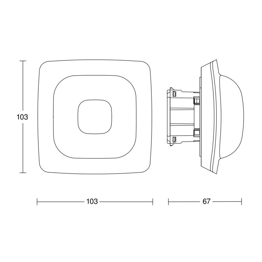 Steinel 064334 - Kohalolekuandur IR Quattro HD-2 24m COM2 valge