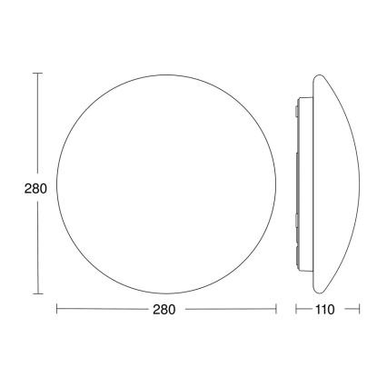 STEINEL 064815 - LED Laevalgusti vannituppa anduriga RS PRO LED/9,5W/230V 4000K IP54