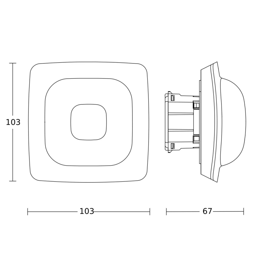Steinel 064846 - Kohaloleku andur IR QUATTRO HD-2 KNX V3.5