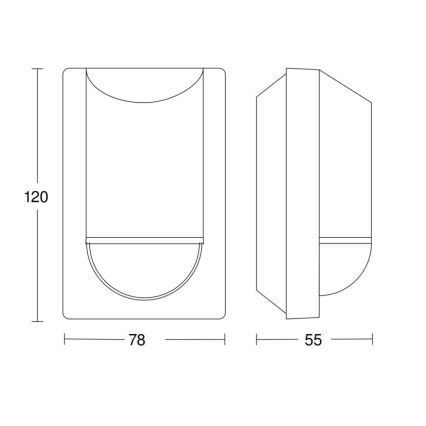 Steinel 064907 - Väli liikumisandur IS 2180 ECO 230V IP54 antratsiit