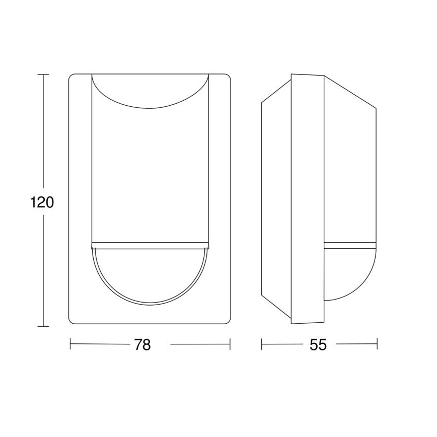 Steinel 064907 - Väli liikumisandur IS 2180 ECO 230V IP54 antratsiit