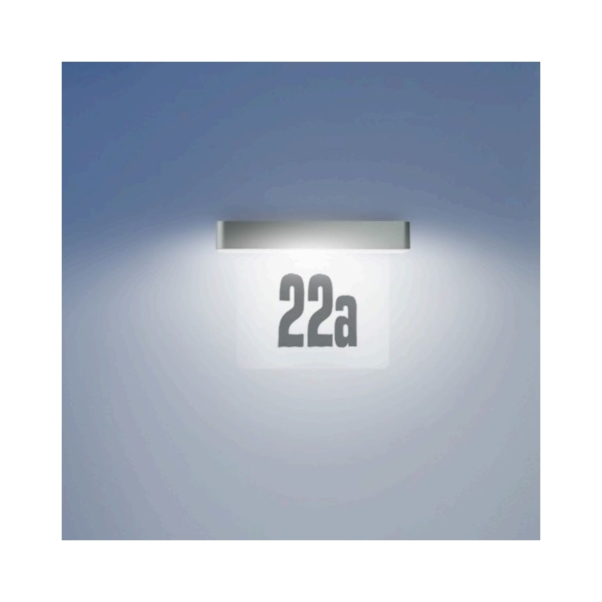 Steinel 065935 - LED Päikesepaneeliga majanumber XSolar SOL-O HN LED/0,07W 2000 mAh IP44 antratsiit